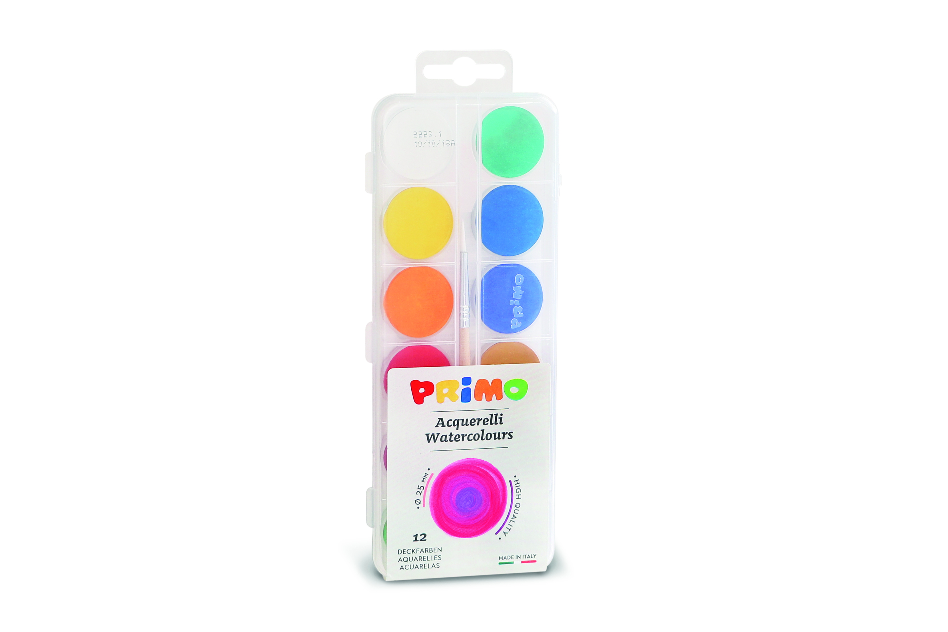 PRIMO water paint box 12 colors including brush