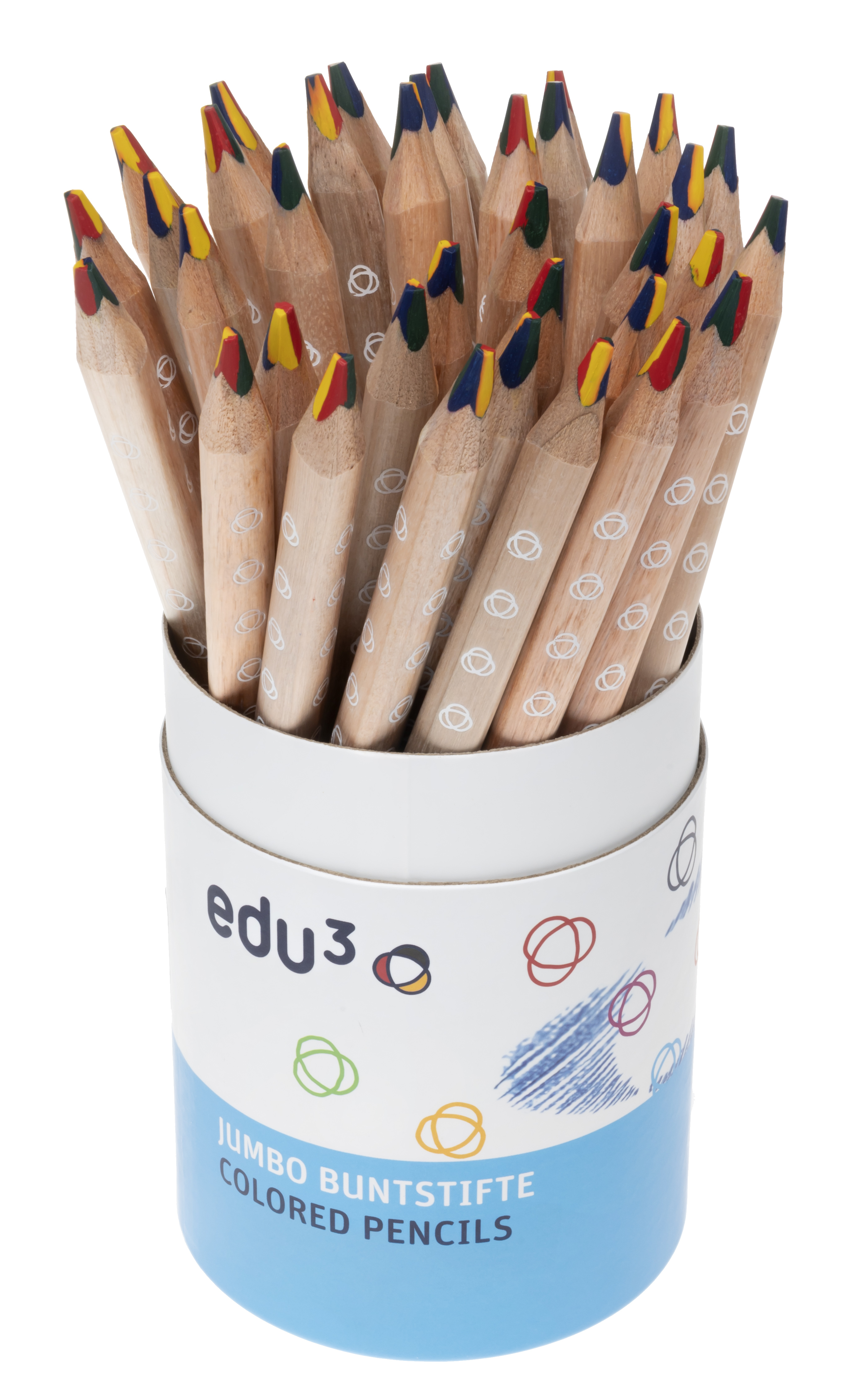 edu³ Jumbo colored pencil tri 4-color