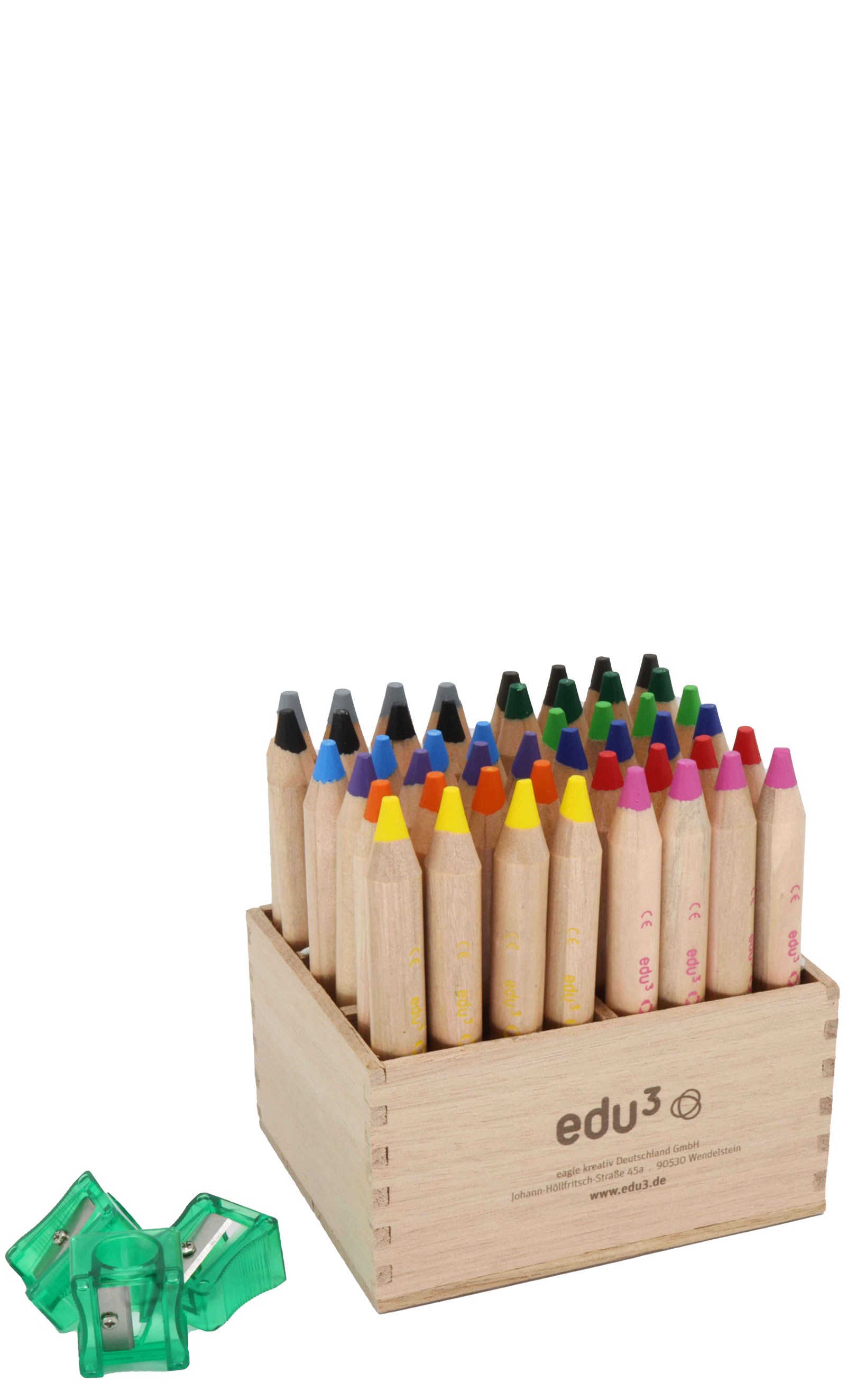 edufirst colored pencils wooden display