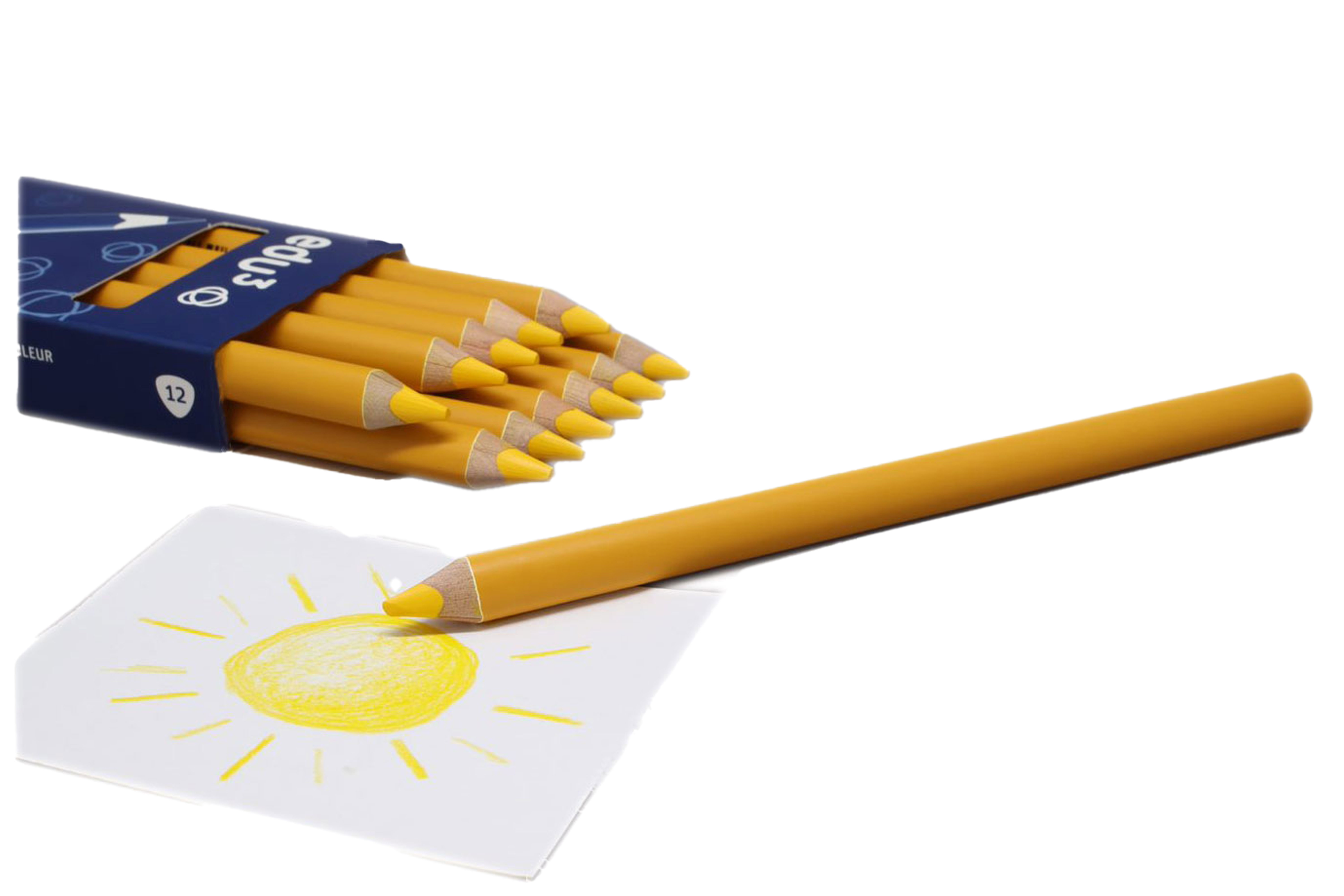 edu³ PRIME Jumbo colored pencils tri yellow
