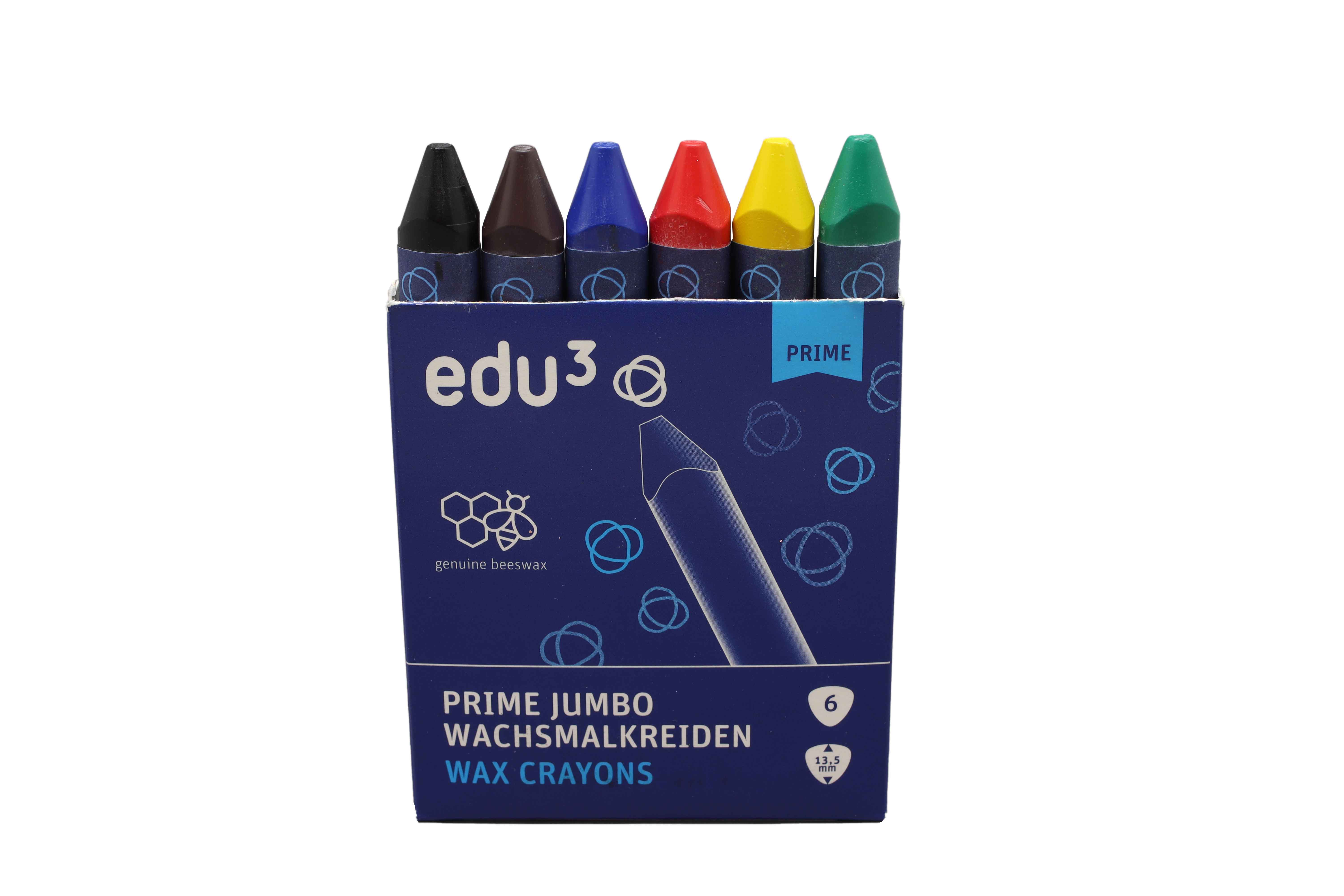 edu³ PRIME Jumbo wax crayons Set basic