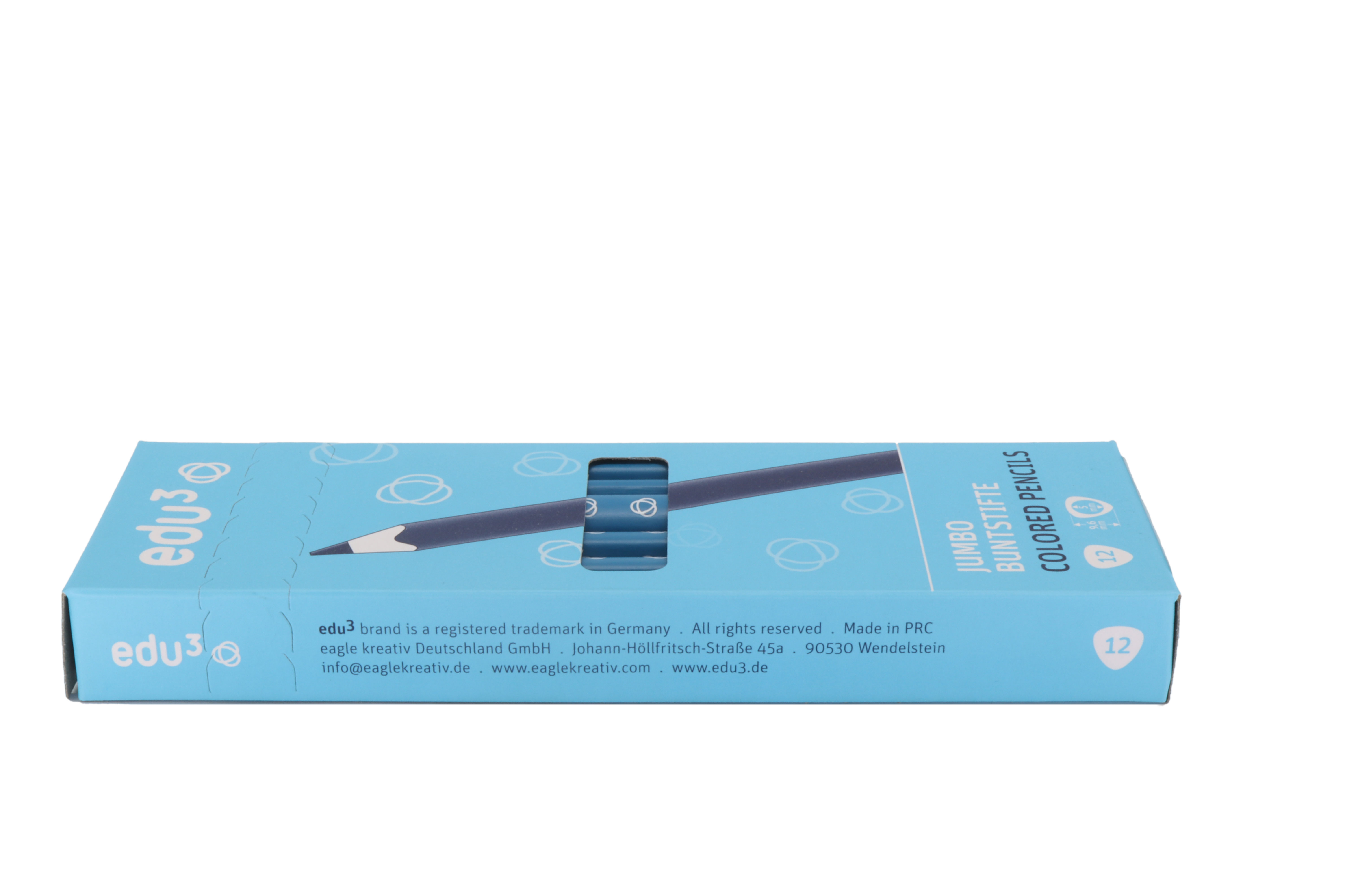 edu³ Jumbo colored pencil tri light blue