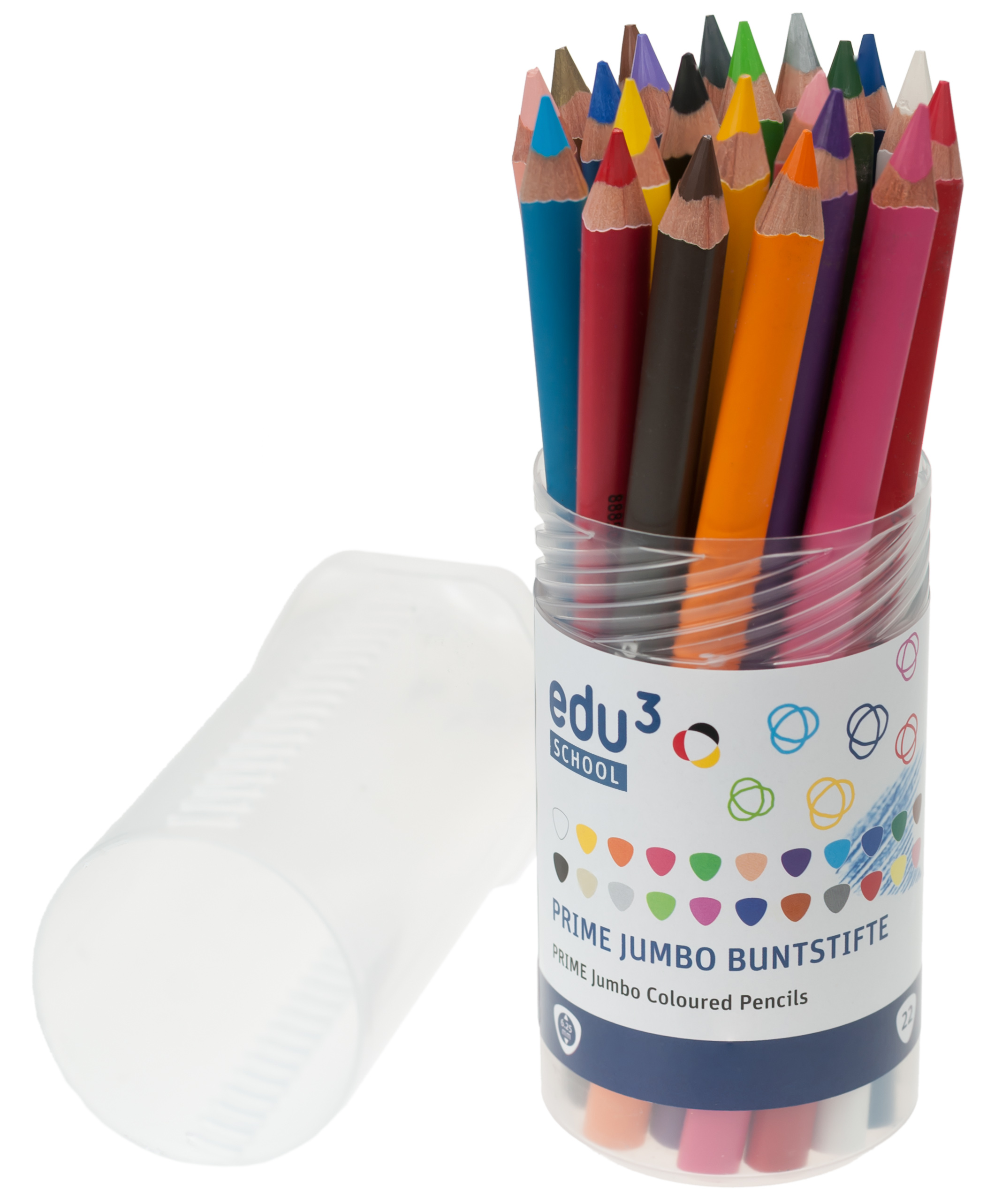 edu³ PRIME Jumbo colored pencils tri twist pack