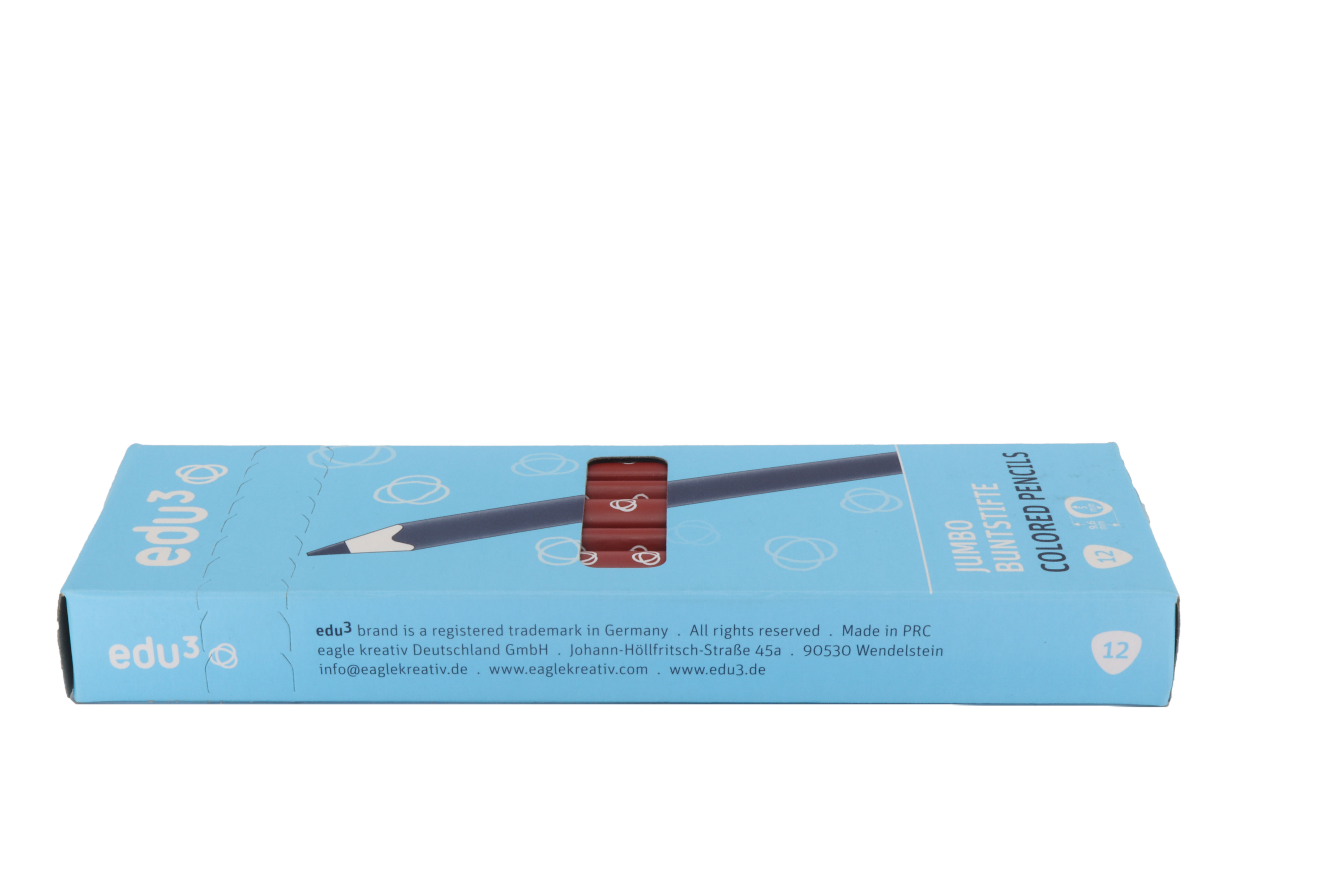 edu³ Jumbo colored pencil tri dark red