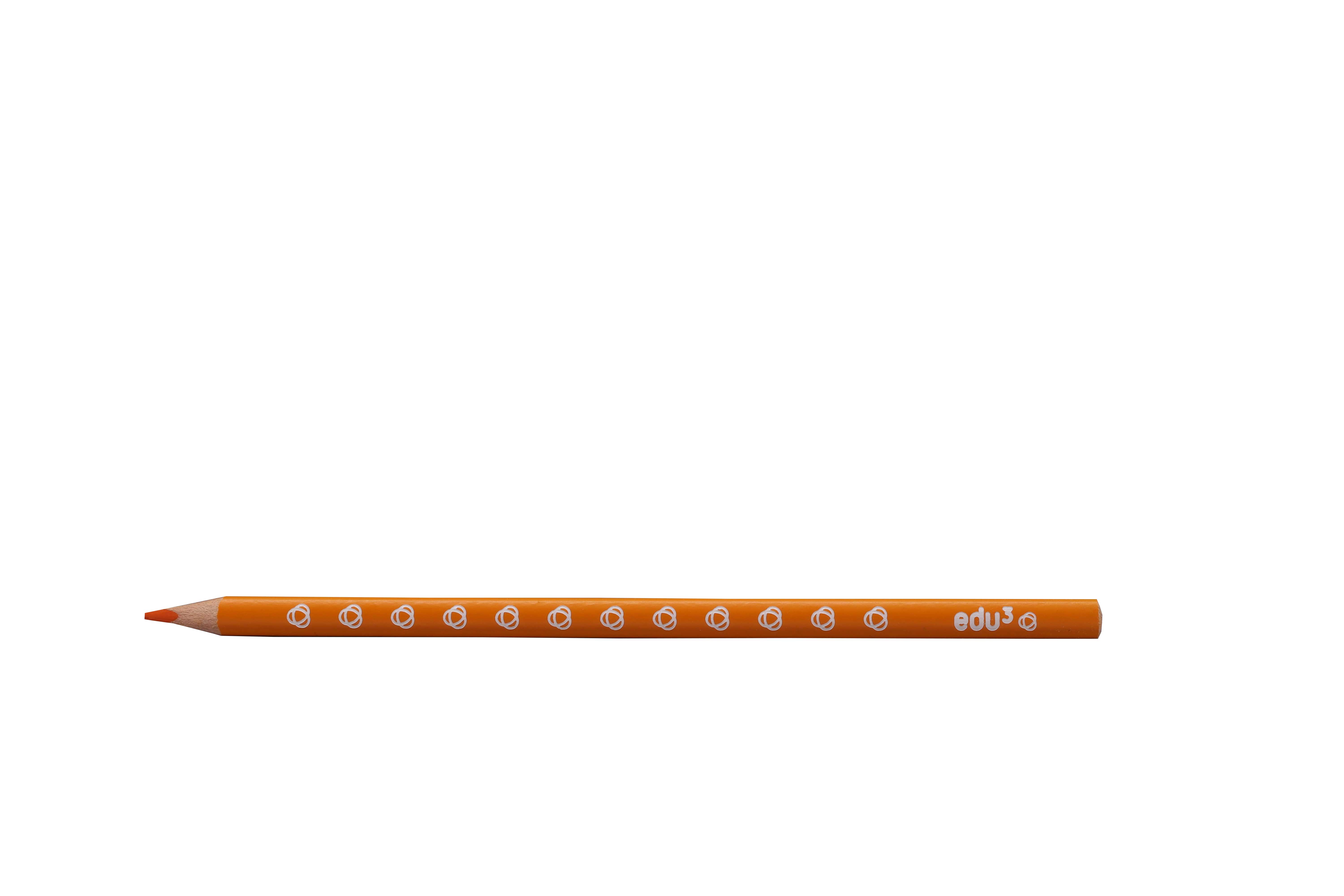 edu³ colored pencil tri orange