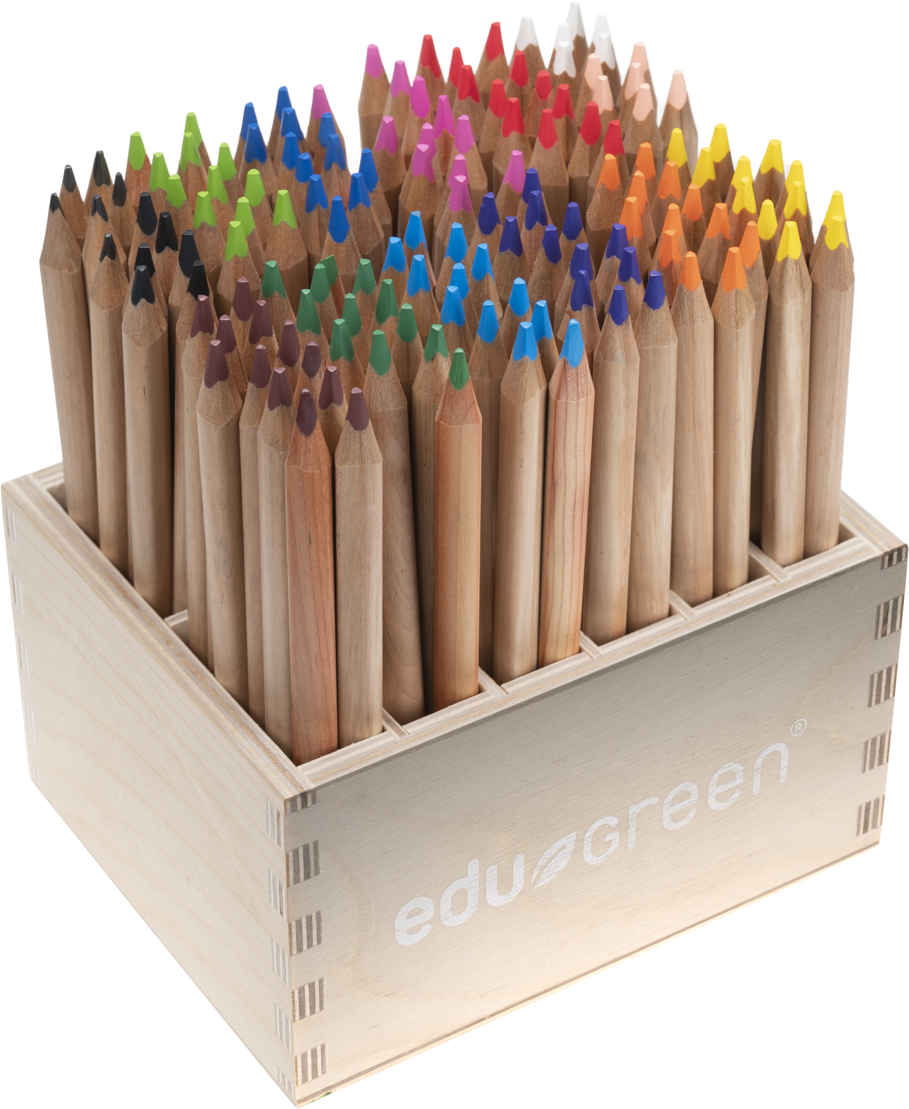 edugreen colored pencil tri wooden display