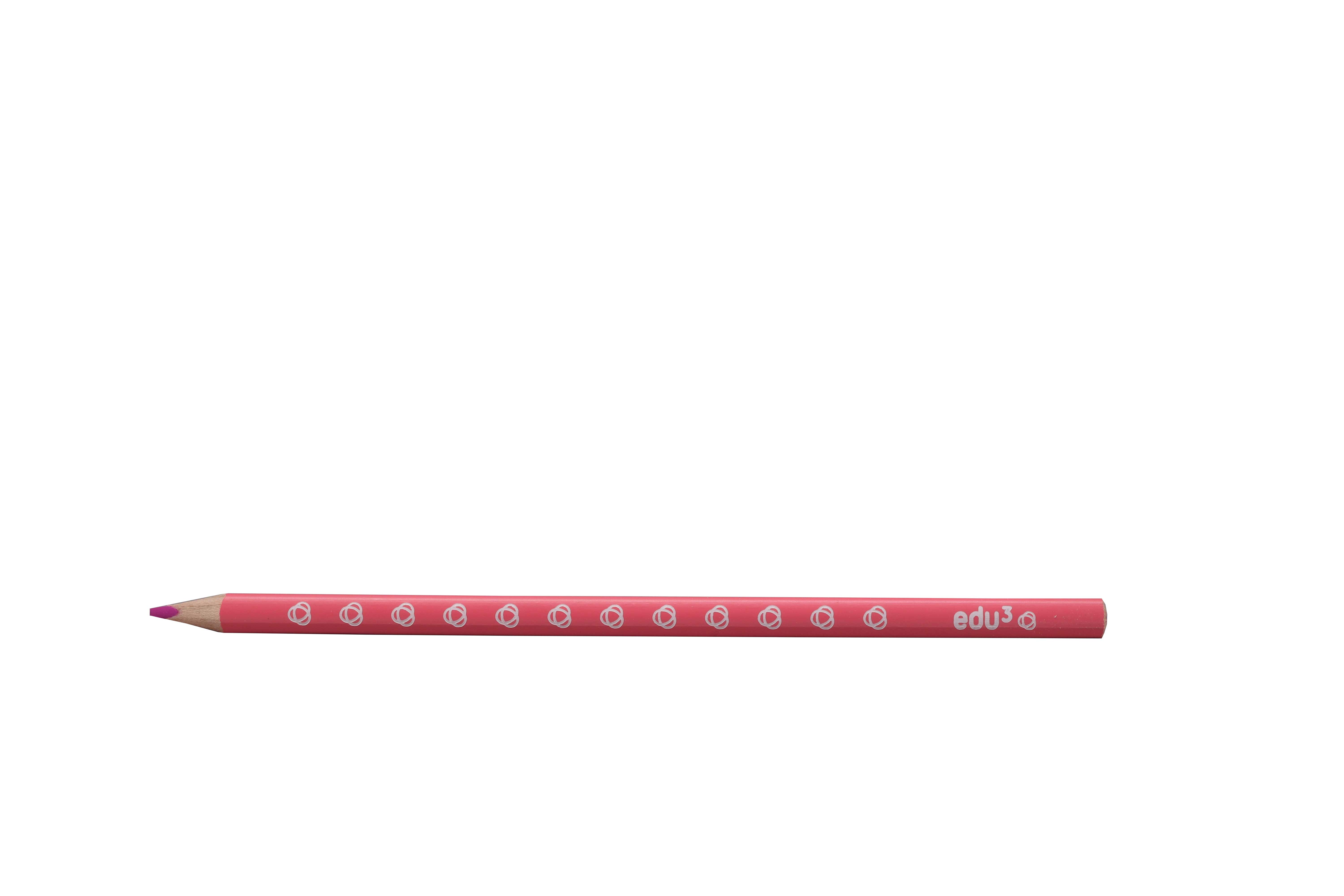 edu³ colored pencil tri pink