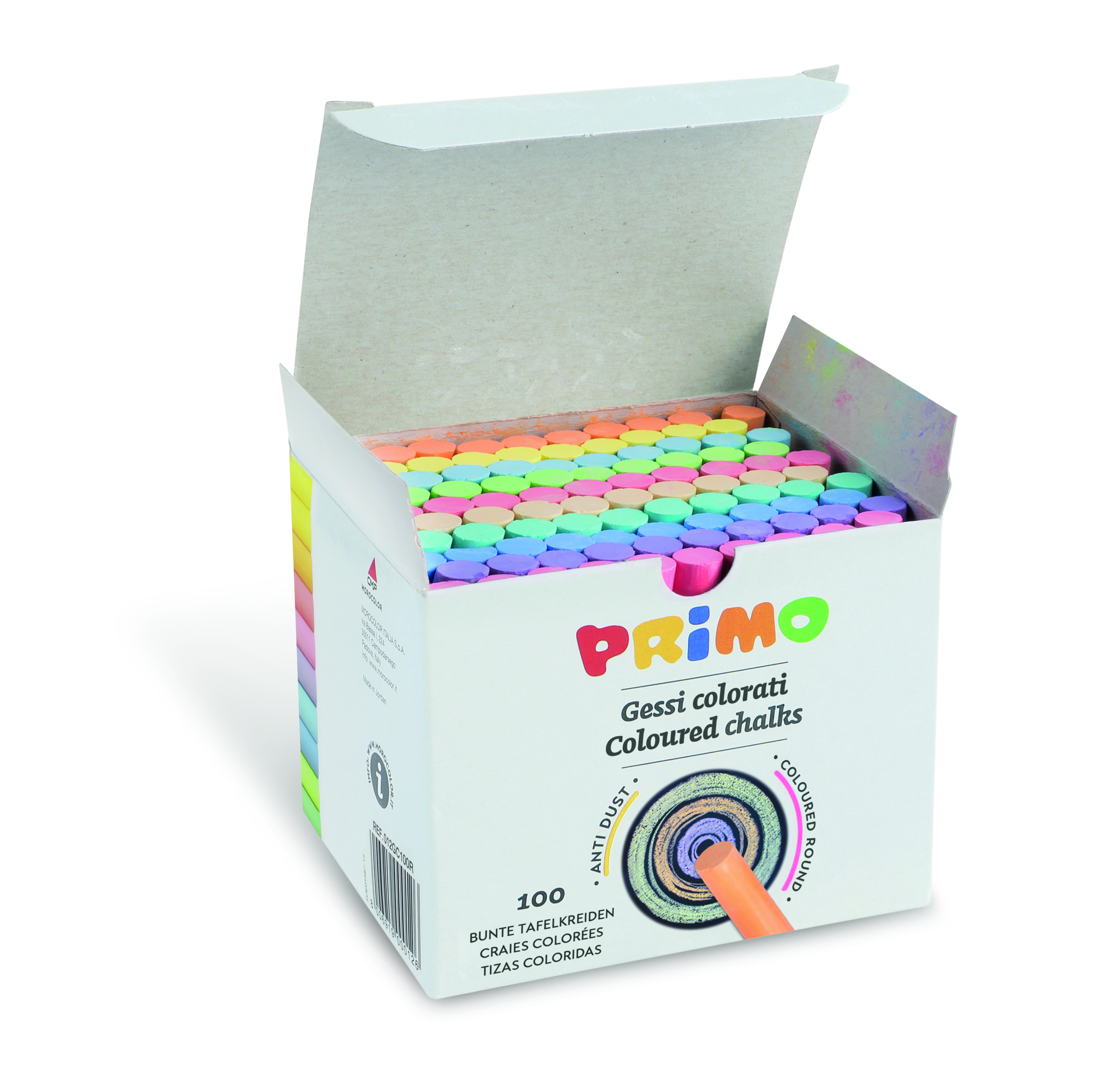 PRIMO chalks some colourful round 100 pcs