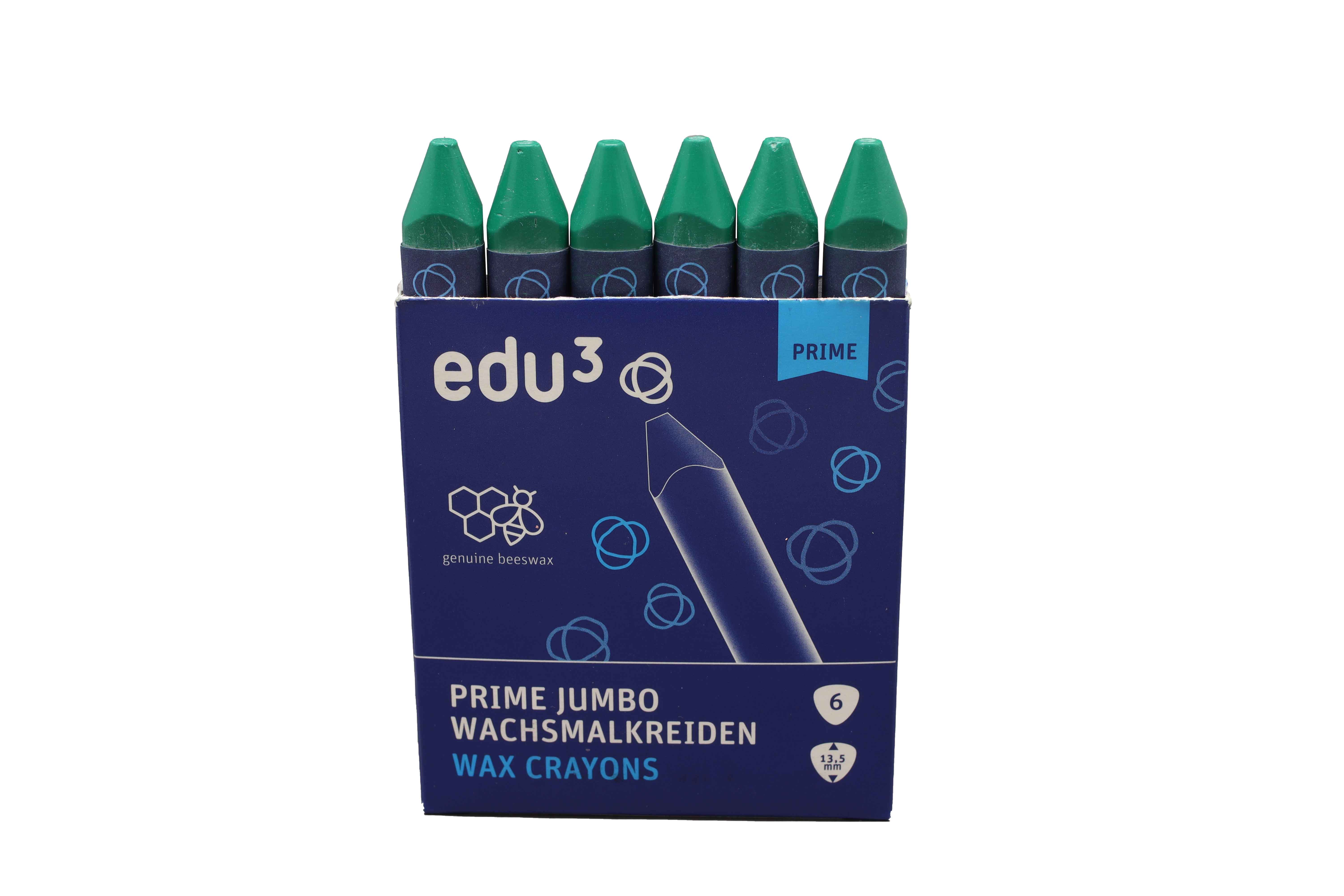 edu³ PRIME Jumbo Wachsmalkreiden grün