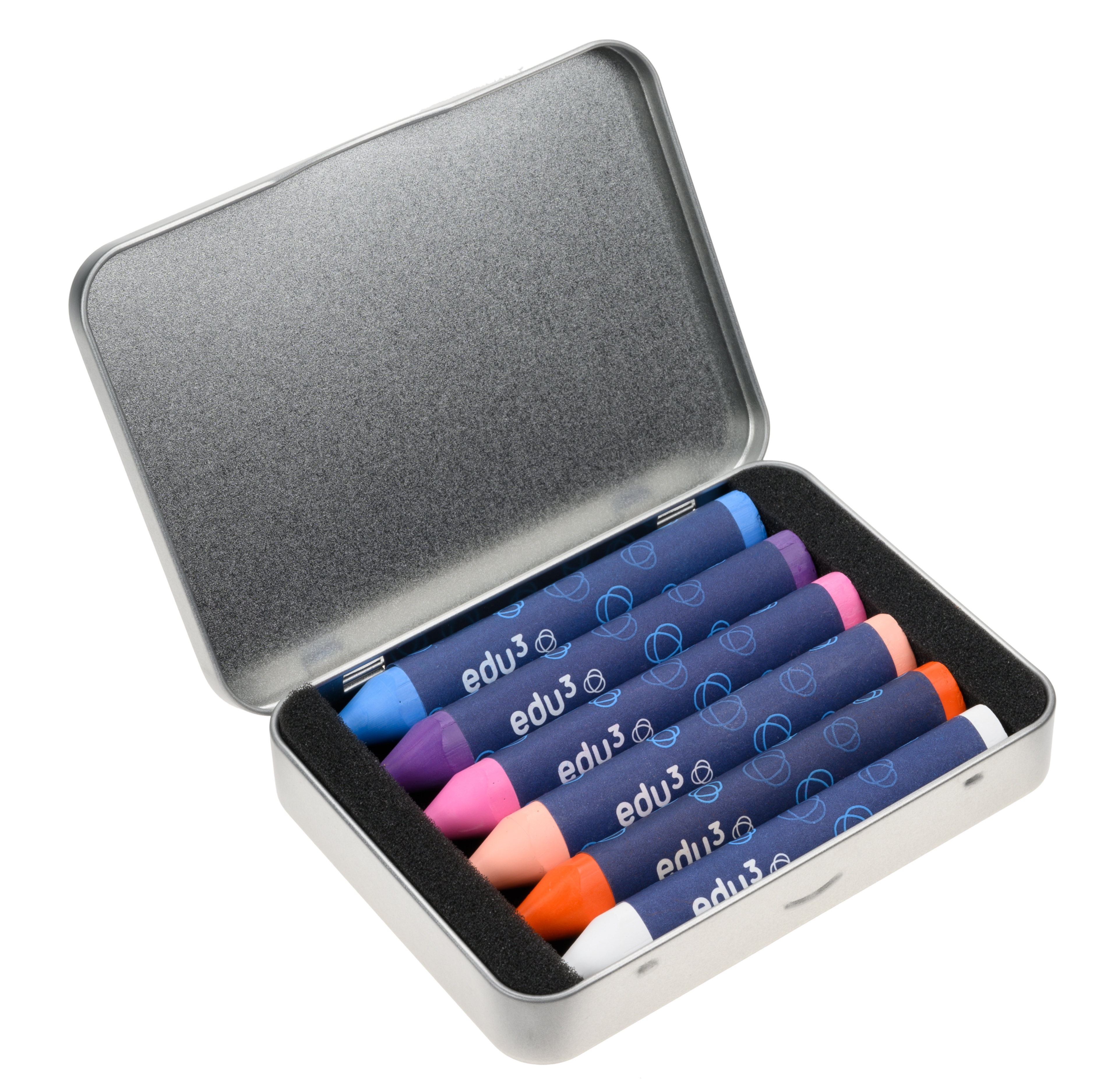 edu³ PRIME Jumbo wax crayons tin box plus