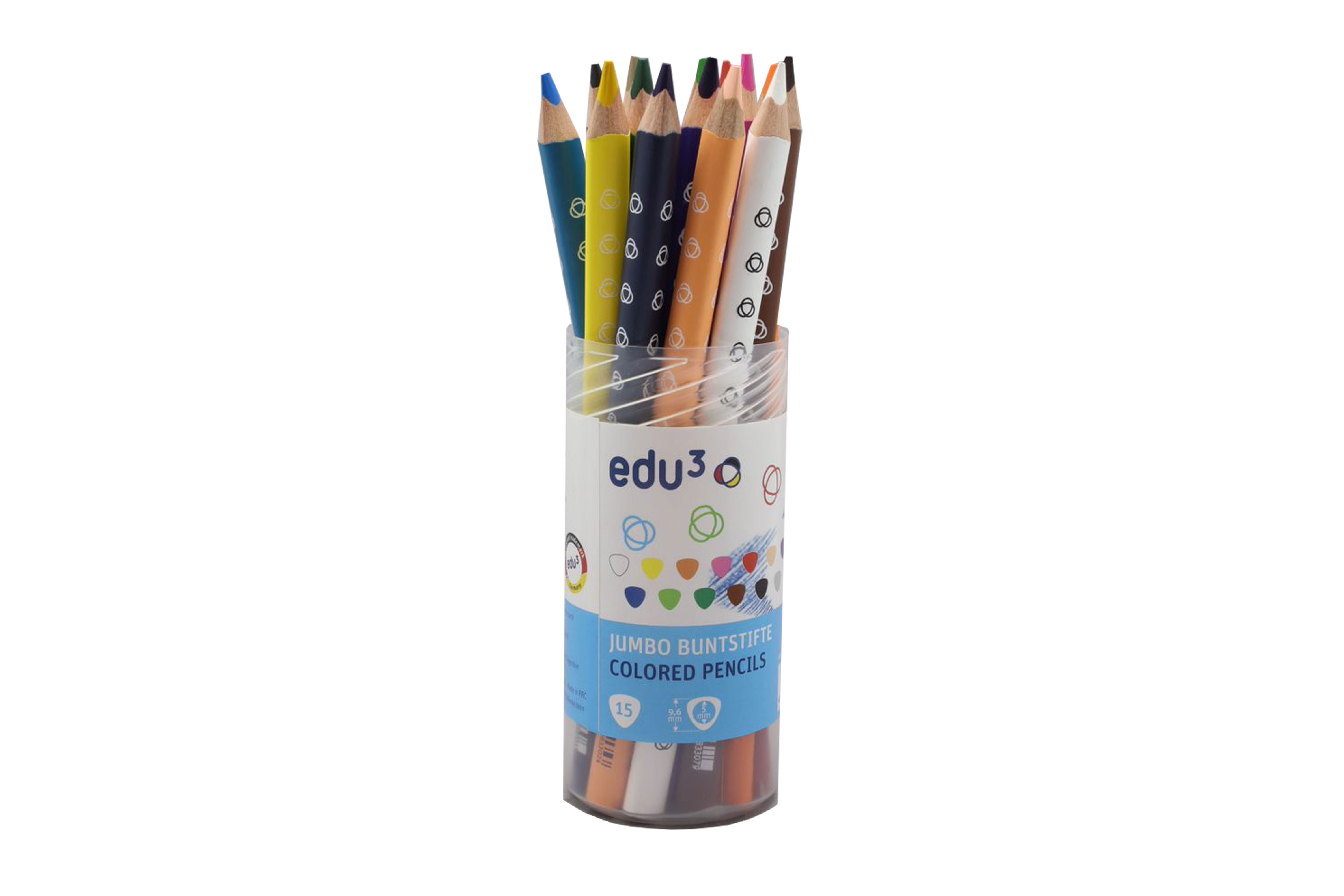 edu³ Jumbo colored pencil tri twist pack