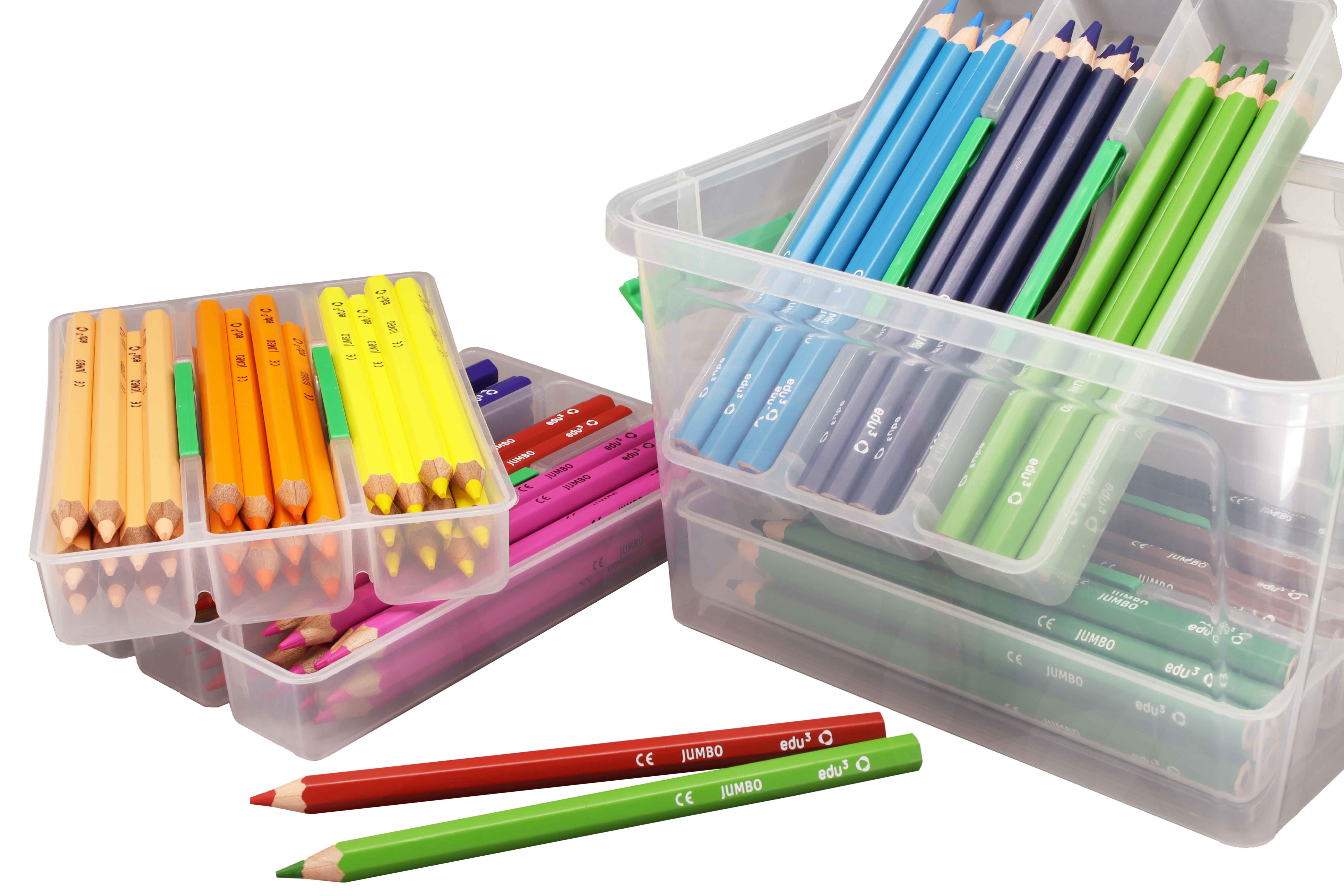 edu³ Jumbo colored pencils hex Schoolbox