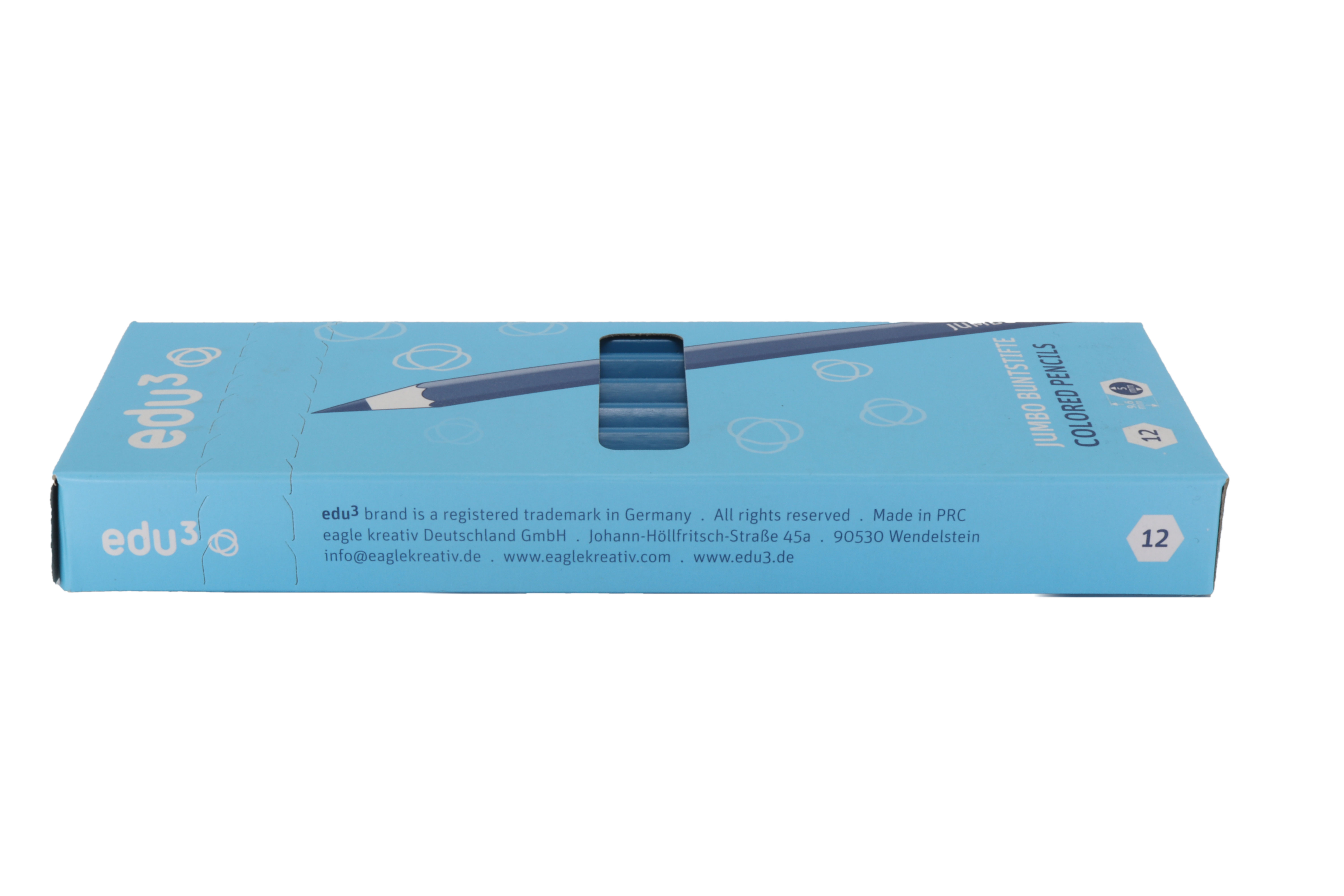 edu³ Jumbo colored pencils hex light blue