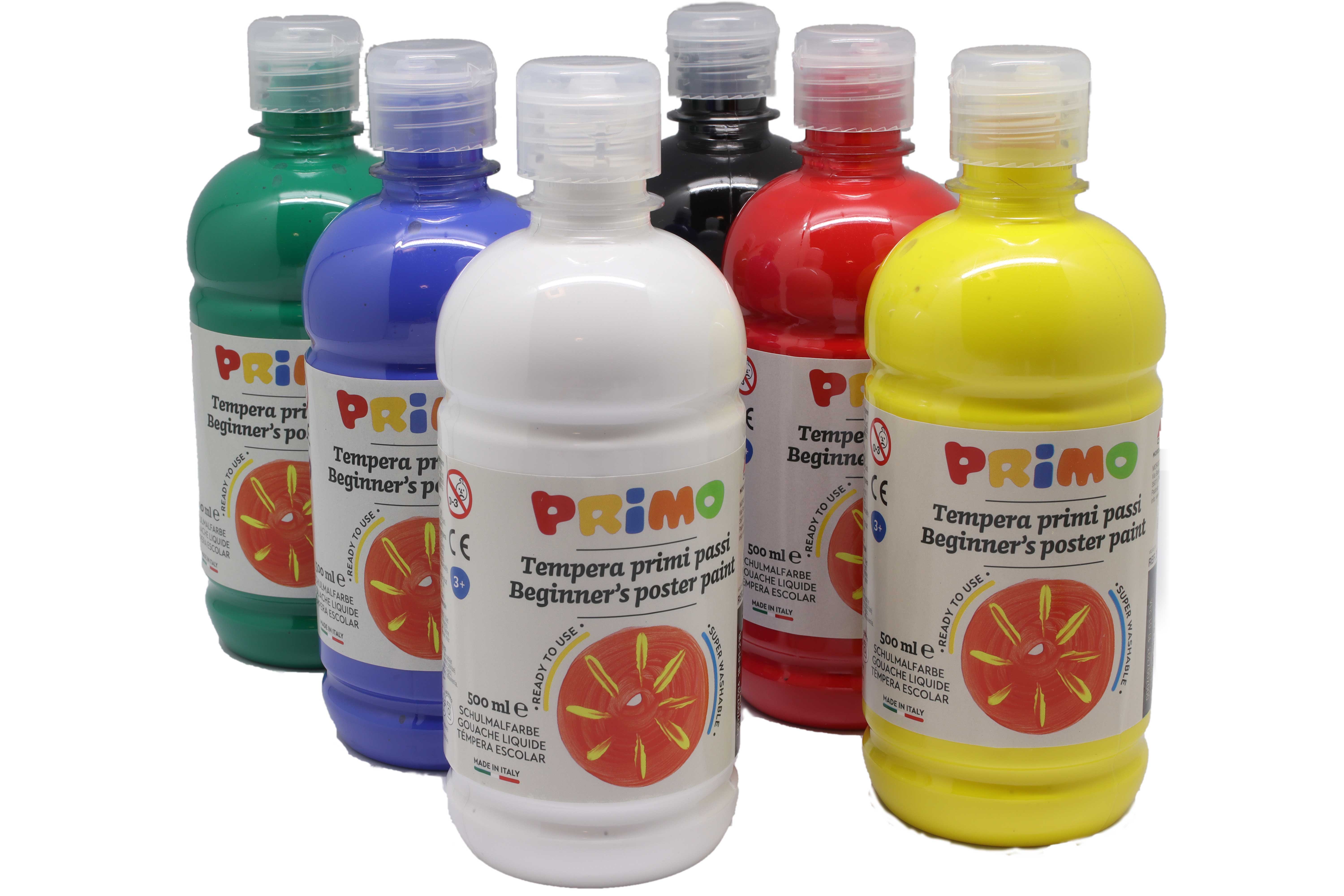 PRIMO tempera paint "Beginner’s"  6 x 500 ml Set