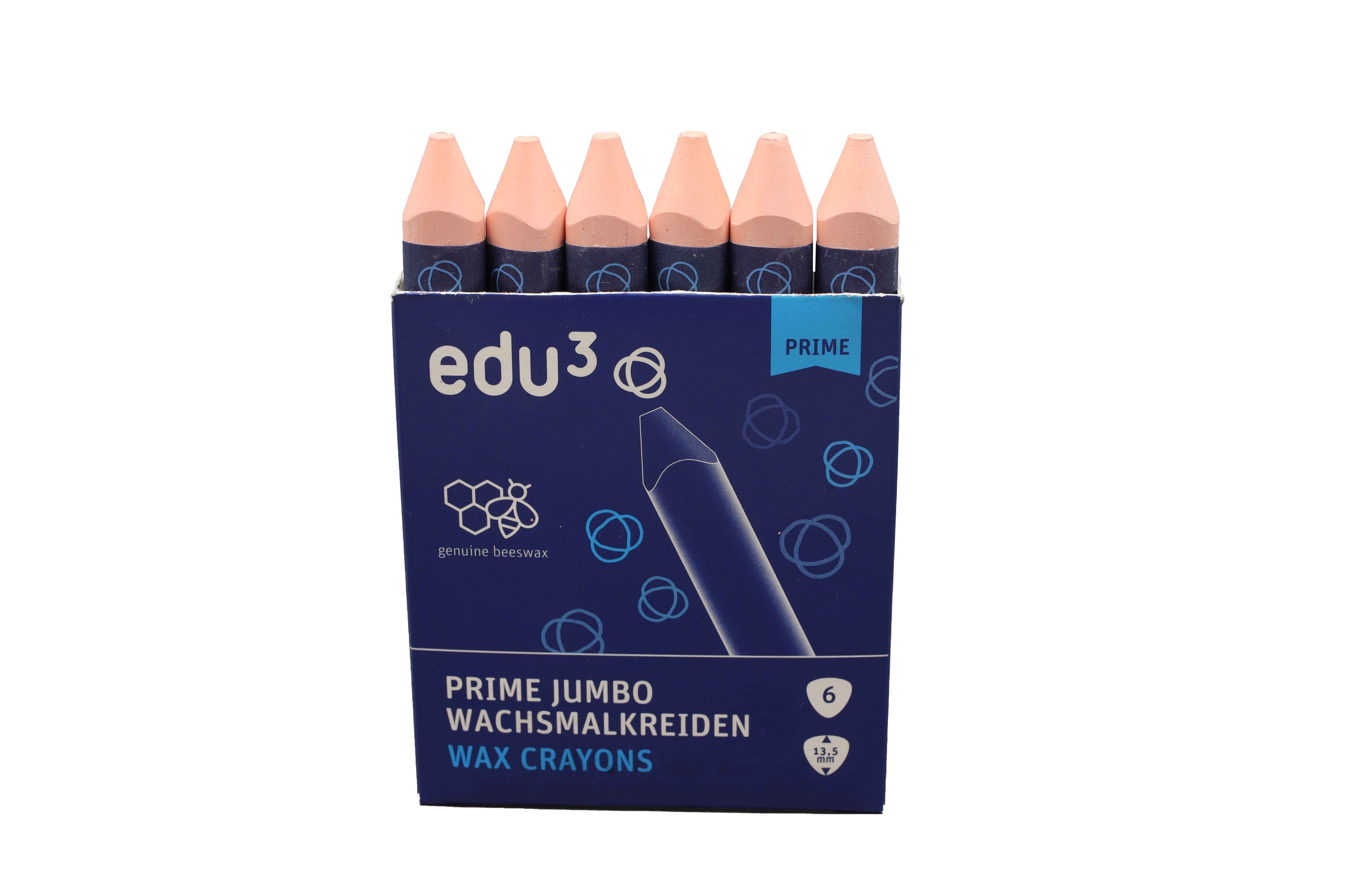 edu³ PRIME Jumbo wax crayons  flesh